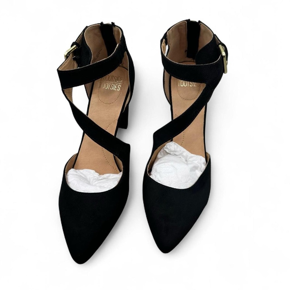 Black Strappy Pointed-Toe Women’s Heels - Size 9